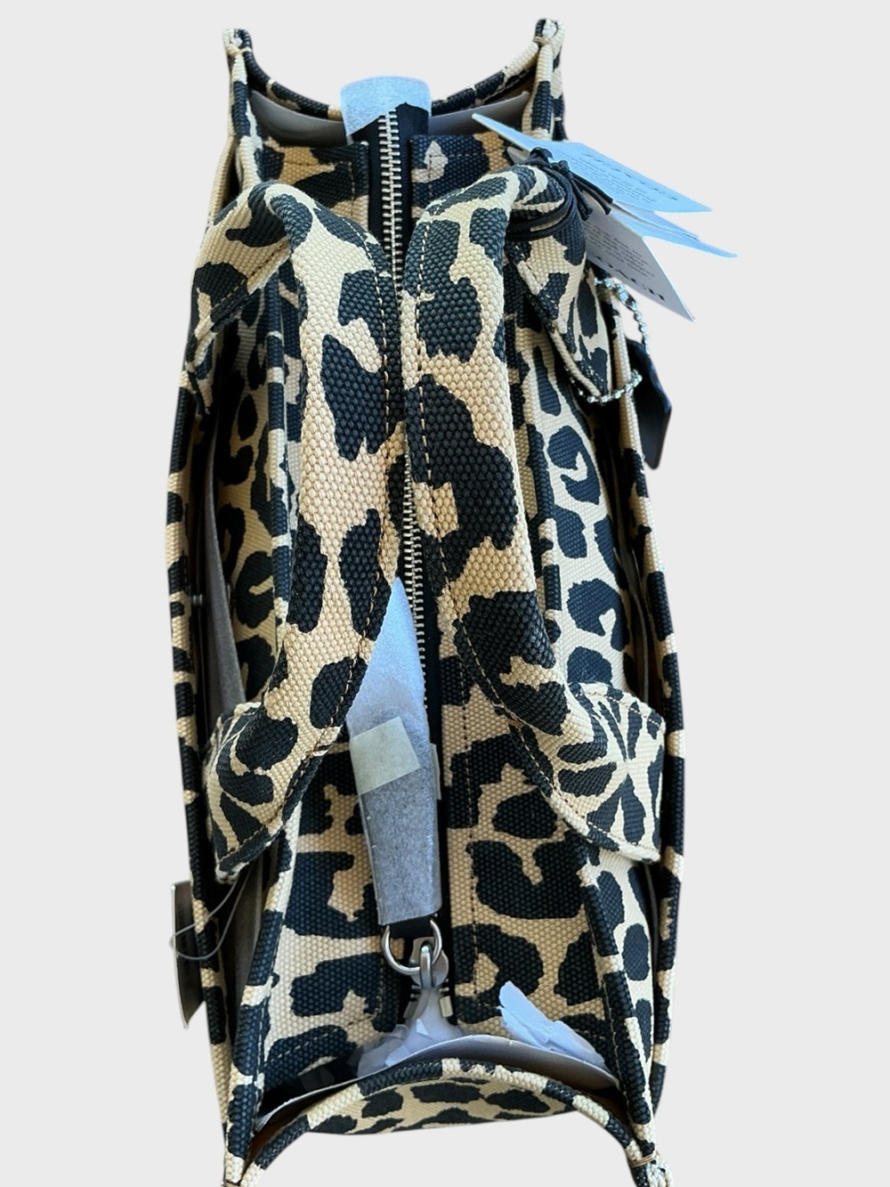 Coach Cargo Tote 26 Leopard Print Canvas Bag NWT - Picture 9 of 12